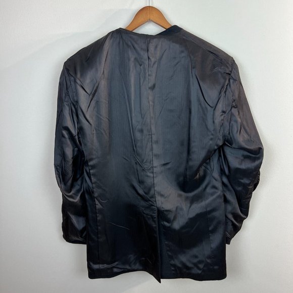 Stafford Blazer Jacket Sport Coat 42R Men Black 100% Camel Hair 2-Button Classic - Picture 13 of 13